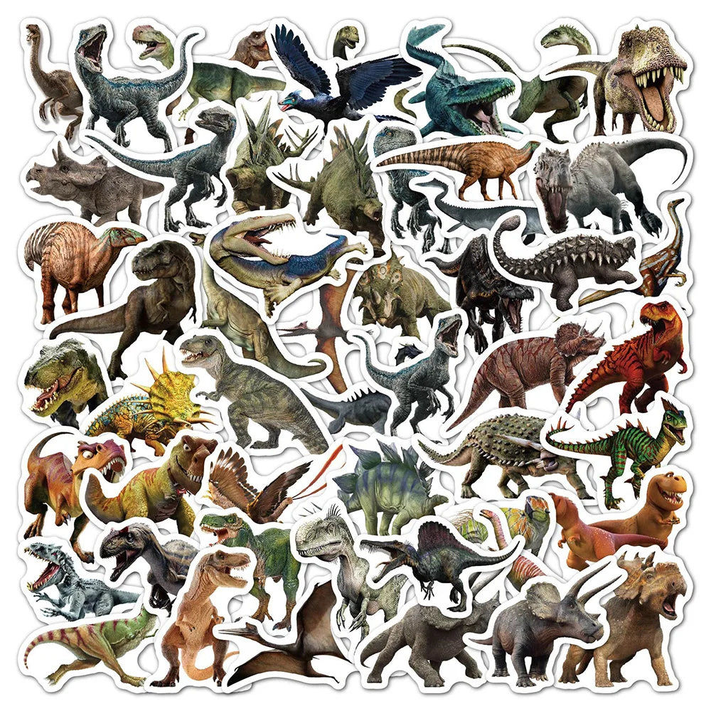 Dinosaur Stickers Pack for Phone Laptop Luggage Skateboard Kids Fun (Online Order Only)
