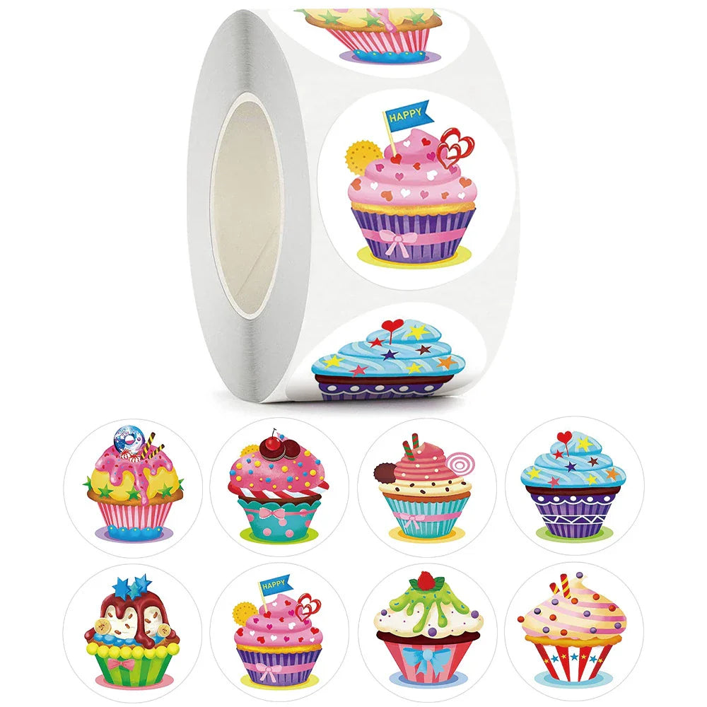 500pcs/roll Animal Cartoon Stickers Kids Toy Stickers Various Cute Design Patterns School Teacher Reward Stationery Stickers (ONLINE ORDER ONLY)