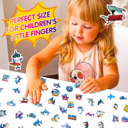 10/50PCS Cartoon Anime Cute Shark Stickers Skateboard Suitcase Freezer Graffiti Luggage Motorcycle DIY Decal Sticker for Kid (ONLINE ORDER ONLY)