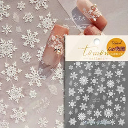 Black White Christmas Tree Snowflake Bowknot Snowman Socks Star Santa Hat Deer Rhinestone Winter Nail Art Sticker Manicure Decal (Online Order Only)