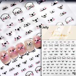 Worker's Speech Chinese Characters Abstract Comics Vivid Patterns Adhesive Nail Art Stickers Satirical Writing Manicure Decals (Online Order Only)