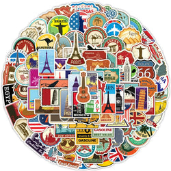 World Landmark Stickers for DIY Phone, Helmet, Luggage, Laptop, Guitar (10/50/100pcs) (ONLINE ORDER ONLY)