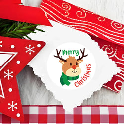 100-500pcs Christmas Tree Santa Claus Merry Christmas Stickers 2.5cm Thank You Stickers for Gift Sealing Holiday Candy Bag Decor (ONLINE ORDER ONLY)