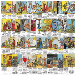 10/56pcs Vintage Tarot Card Graffiti Stickers European Style Goth Divination Decals DIY Skateboard Luggage Laptop Phone Sticker (ONLINE ORDER ONLY)