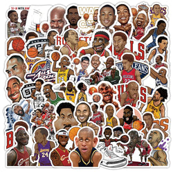 10/30/50PCS New Basketball Star Sticker Cartoon Graffiti iPad Helmet Car Water Cup Guitar DIY Scrapbook Toy Decoration Wholesale (Online Order Only)