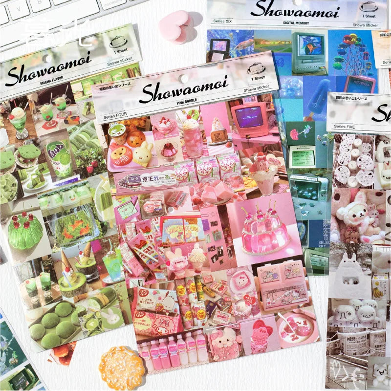 1Piece Showa Memories Series Cute Sticker for Phone Camera Luggage Journal Sticker Kawaii Decoration Sticker Gift (ONLINE ORDER ONLY)