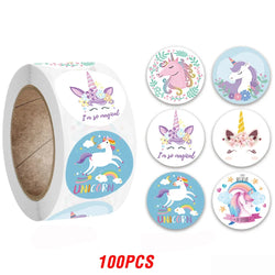 100-500pcs Cute Kids Cartoon Animals Labels Stickers for Gift Package Card Birthday Party Wrapping Children Stationery stickers (Online Order Only)