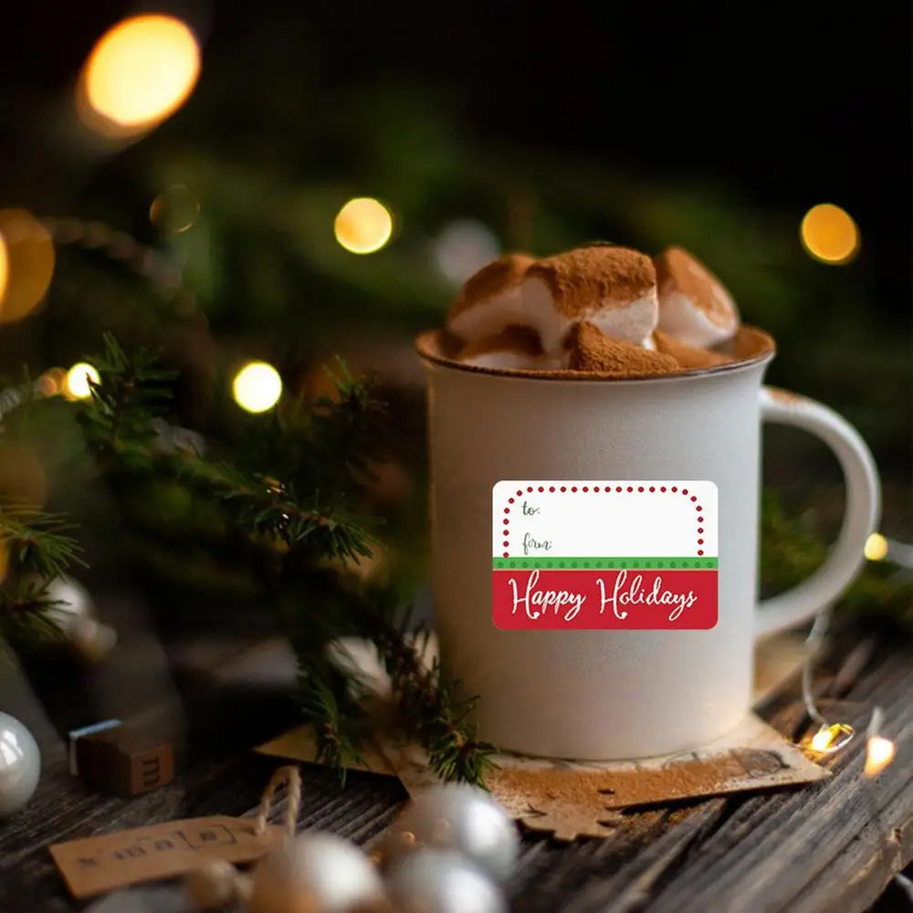 Gift Package Stickers Self-adhesive Paper Stickers Premium Christmas Gift Sticker Labels Self-adhesive for Present for Festive (ONLINE ORDER ONLY)