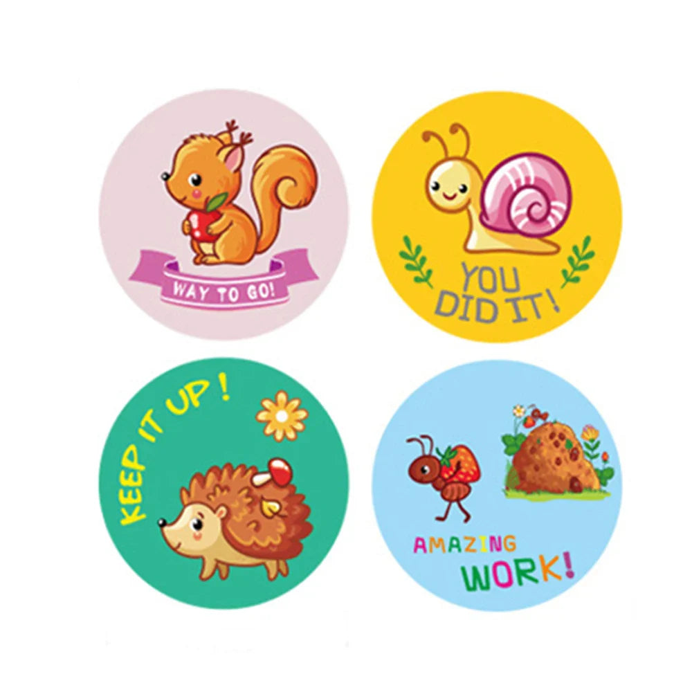 100-300pcs Animal Cartoon Stickers For Kids School Teacher Reward Stickers Classic Kids Toy Cute Stationery Supplies Label ﻿ (ONLINE ORDER ONLY)