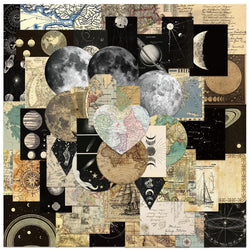 50PCS Vintage World Map Stickers Waterproof for Skateboard, Guitar, Luggage, Car (ONLINE ORDER ONLY)