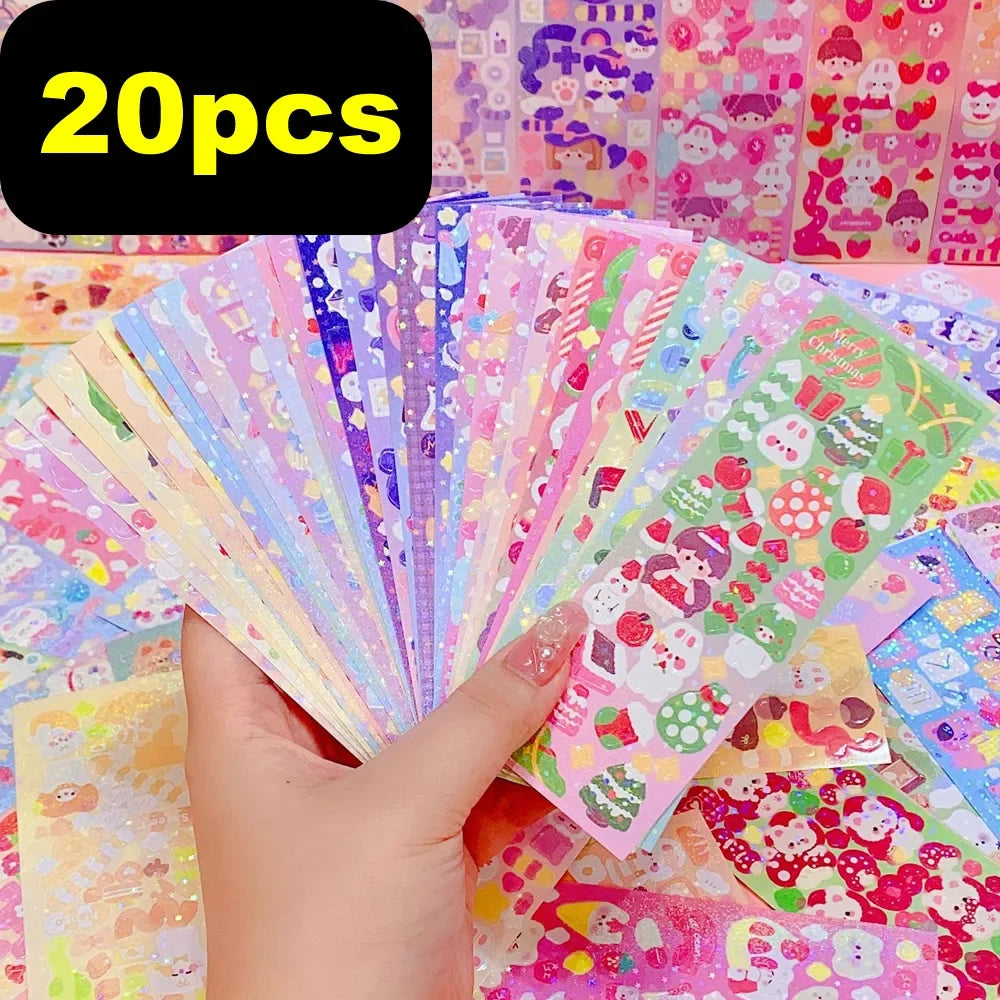 Kawaii Stickers for Kids Cute Stationary Aesthetic Diary Decoration Art Supplies Stickers for Scrapbooking Lot Korean Paper Desk (ONLINE ORDER ONLY)