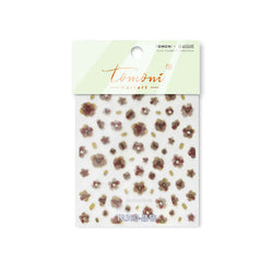 Retro Flowers Petal Pearl Rhinestones Halo Dyeing Chic Daisy Vintage Gold Foil  Floral Designs Nail Art Stickers Manicure Decals (ONLINE ORDER ONLY)