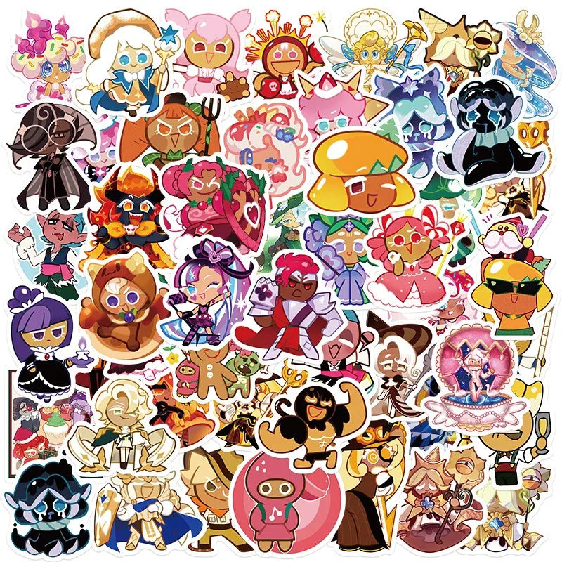 50pcs Cookie Run Kingdom Stickers for Luggage, Car, Water Cup, Phone, Laptop, Refrigerator (Online Order Only)