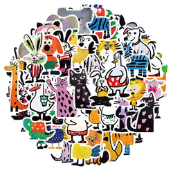 Cartoon Animal Stickers 10/30/50Pcs for Laptop, Snowboard, Luggage, Car, Fridge, DIY Vinyl (ONLINE ORDER ONLY)