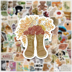 10/30/50/100PCS Art Life Cartoon Sticker Aesthetic PVC Decoration Children's Stationery Scrapbooking School Supplies for Kids (ONLINE ORDER ONLY)