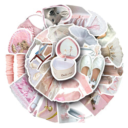 Pink Ballerina Girl Stickers Set - Waterproof Decals for Car, Motorcycle, Travel, Guitar, Fridge (Online Order Only)
