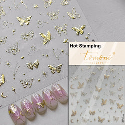 Dreamy Moon Star Cloud Butterfly Starrylight Rhinestone 5D Soft Embossed Relief Nail Art Sticker 3D Decal Decoration Manicure (ONLINE ORDER ONLY)