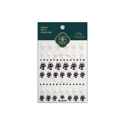 Black Cat Kitten Rabbit Cat's Paw Bowknot Tie Bunny Animals Love Heart Jelly Adhesive Nail Art Stickers Manicure Decal Wholesale (ONLINE ORDER ONLY)