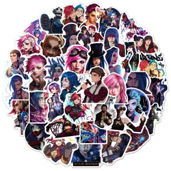 10/30/50PCS Arcane League of Legends Stickers Cool Game Animation Sticker Scrapbook Luggage Laptop Phone Guitar Bike Cartoon Toy (Online Order Only)