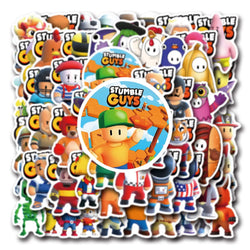 10/30/55PCS Funny Stumble Guy Stickers Cartoon Graffiti Sticker Game DIY Scrapbook Luggage Laptop Car Bike Skateboard Kids Toy (ONLINE ORDER ONLY)