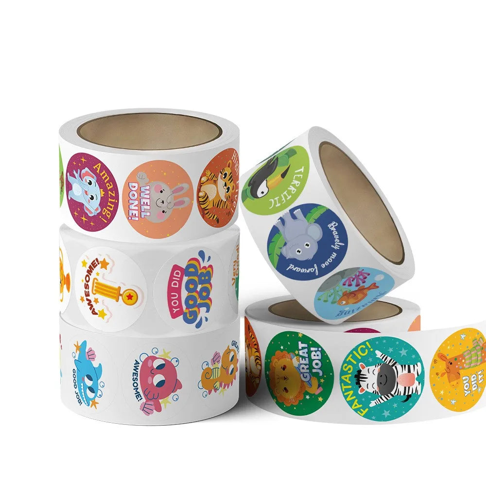50-500pcs Cute Cartoon Sticker Kids School Teacher Supplies Classic Toy Reward Stickers Gift Sealing Decor Stationery Birthday (ONLINE ORDER ONLY)