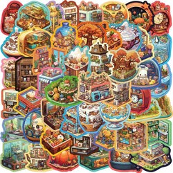 3D Cartoon Graffiti Stickers - 10/30/50pcs Aesthetic Decals for Kids Toys, Fridge, Phone, Suitcase (ONLINE ORDER ONLY)