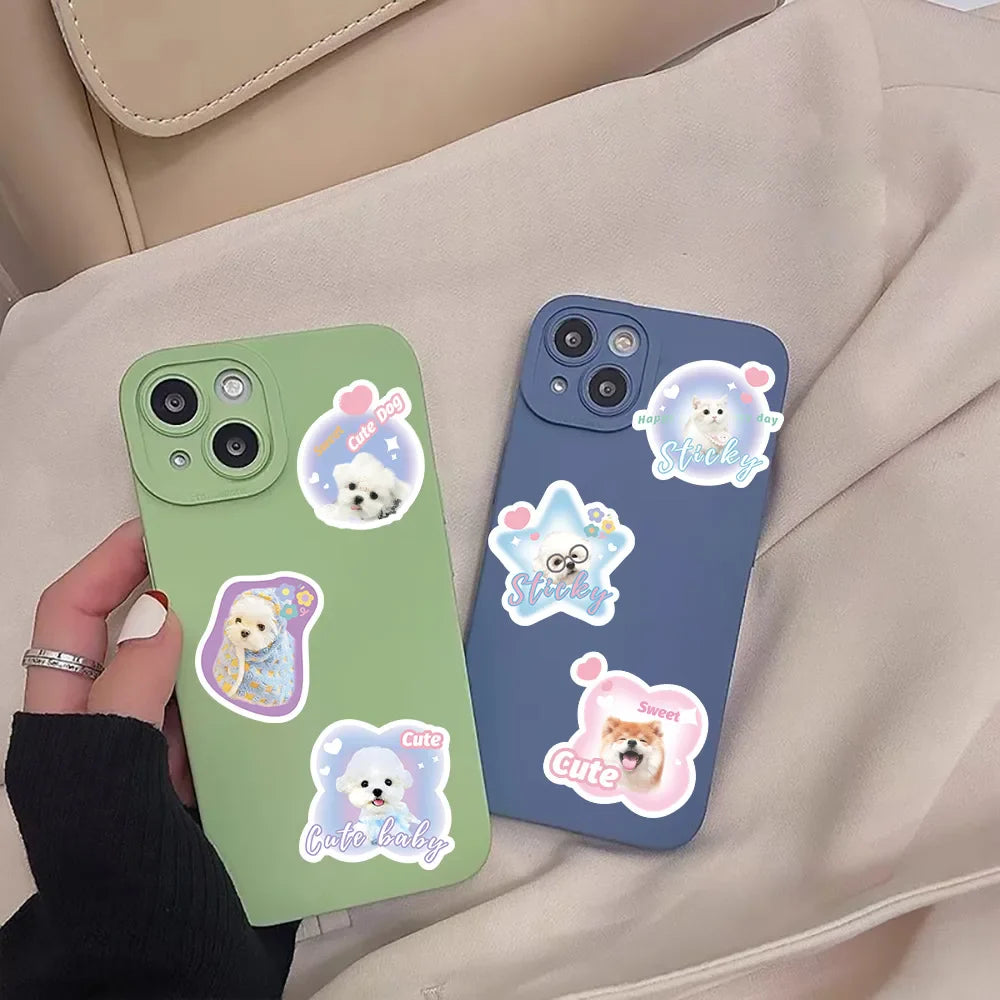 10/30/60/120PCS Cute Pet Dog Cat Stickers Cartoon Decals DIY Waterproof Scrapbook Phone Suitcase Skateboard Fridge Graffiti Toys (ONLINE ORDER ONLY)