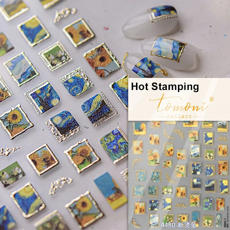 Round Jeans Square Sexy Blue Series Cowboy Lucky Beautiful Letter Self Adhesive Nail Art Sticker Pearl Rhinestone Manicure Decal (ONLINE ORDER ONLY)