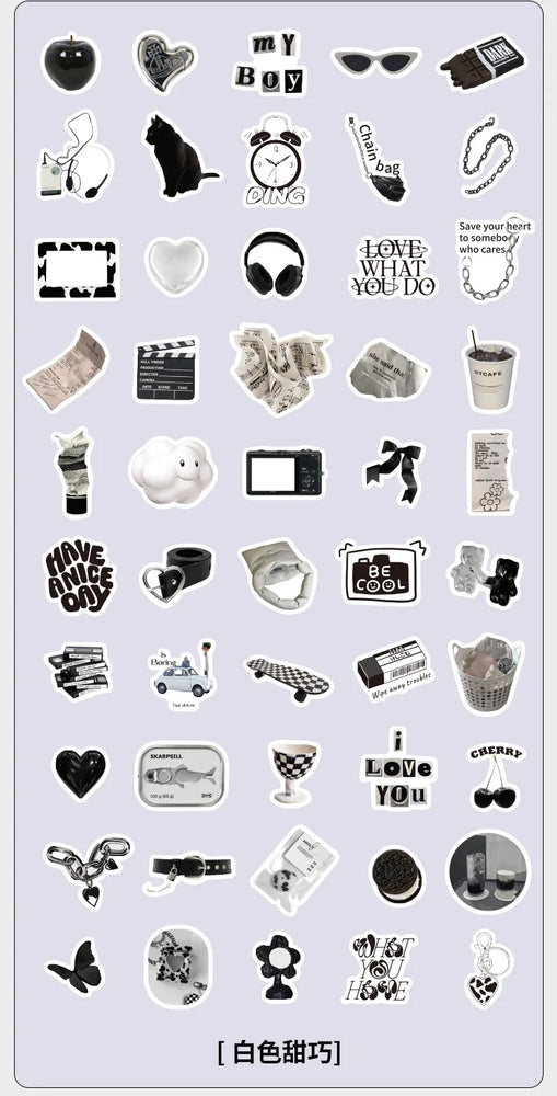 50pcs/lot Korean ins Scrapbook Stickers Life Projector Series Art Craft Sticker Decorative Diary Planner Cute Stationery Sticker (ONLINE ORDER ONLY)