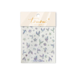 Jellyfish Schools of Fish Shoal Mermaid Tail Seahorse Dreamy Ocean Starfish Shell Coral Adhesive Nail Art Sticker Manicure Decal (ONLINE ORDER ONLY)