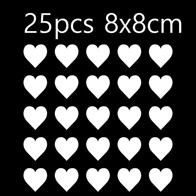 JDM Heart Car Stickers Window Bumper Exterior Accessories Car Modification Bodywork Styling Competition PVC Vinyl Decals (ONLINE ORDER ONLY)