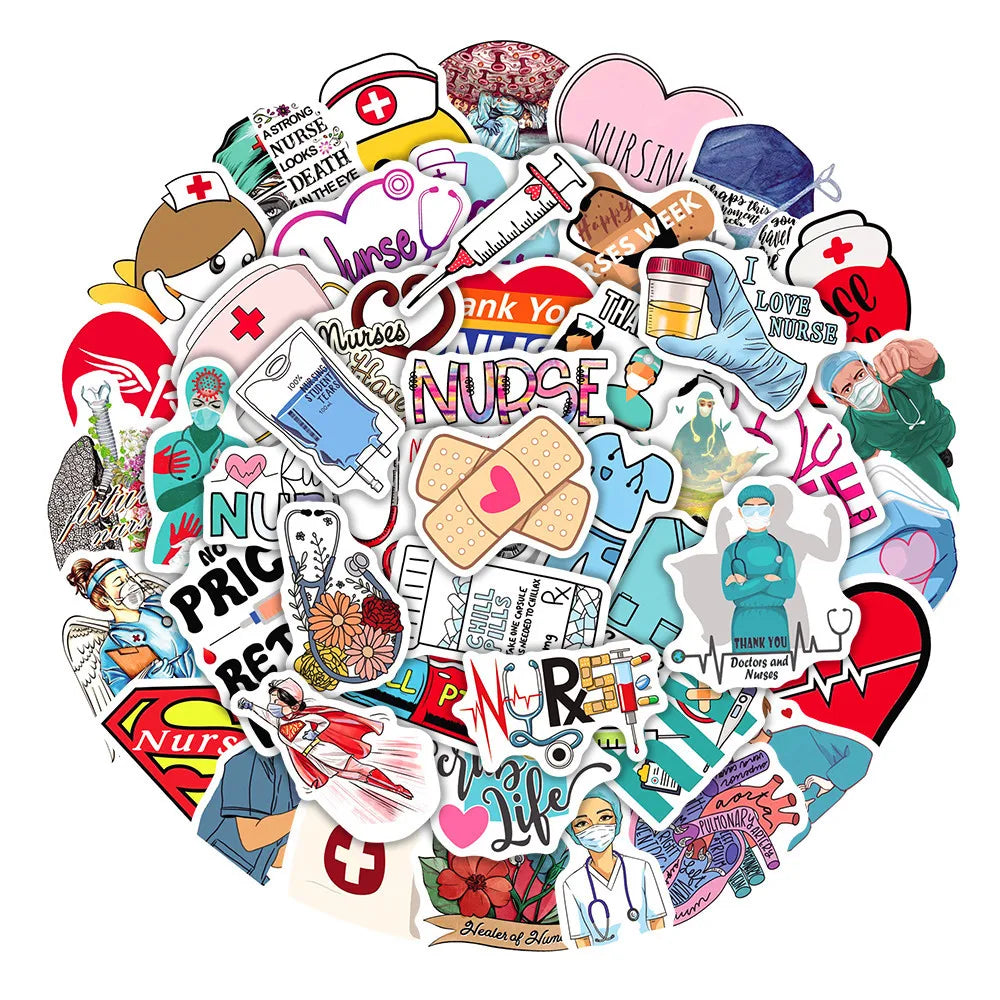 50/100PCS Pharmacist Horror Gothic Graffiti Mobile Phone Notebook Luggage Car Decoration Waterproof Sticker Toy Wholesale (Online Order Only)