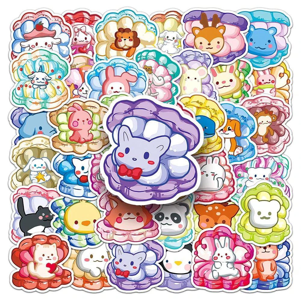 Colorful Animal Graffiti Stickers for Laptop, Luggage, Guitar, Notebook, Phone - Waterproof, Kids Toys (10/30/50/100pcs) (ONLINE ORDER ONLY)