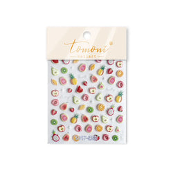 Fruit Paradise Guava Strawberry Pear Peach Orange Watermelon Pitaya Cherry Kiwifruit Pineapple Nail Art Stickers Manicure Decals (ONLINE ORDER ONLY)