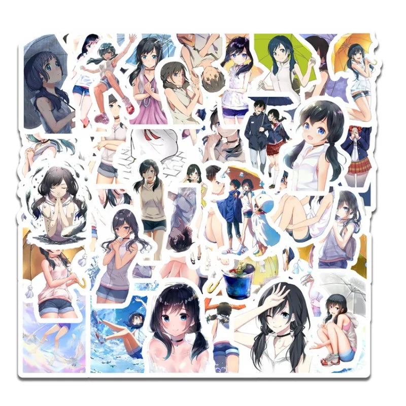 50pcs Weathering with You Stickers for Laptop, Phone, Suitcase, Water Bottle, Scooter, Fridge (Online Order Only)