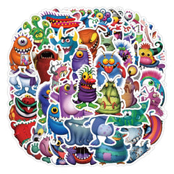 10/50Pcs Little Monster Stickers For Notebooks Stationery Kscraft Vintage Cute Sticker Craft Supplies Scrapbooking Material (Online Order Only)