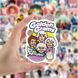 10/50PCS Fashion Stay Golden Girl Stickers Graffiti Waterproof DIY Snowboard Helmet Laptop Car Styling Vinyl Sticker Decal Gift (Online Order Only)