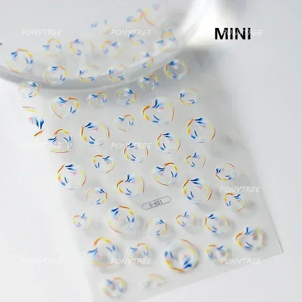 Hot Stamping Laser Shell Conch Starfish Pearl Whale Coral Dolphin Summer Beach Sea Wave Jellyfish Bubble Nail Art Stickers Decal (ONLINE ORDER ONLY)
