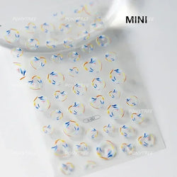 Hot Stamping Laser Shell Conch Starfish Pearl Whale Coral Dolphin Summer Beach Sea Wave Jellyfish Bubble Nail Art Stickers Decal (ONLINE ORDER ONLY)