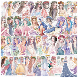 Cartoon Girl Aesthetic Stickers for Laptop, Phone, Suitcase, Scrapbook - 10/30/50pcs (ONLINE ORDER ONLY)