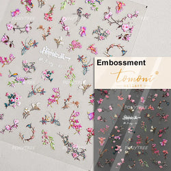 Yunjin Brocade Shawl Tassel Pendant Traditional Chinese Costumes and Ornaments Self Adhesive Nail Art Stickers Manicure Decals (ONLINE ORDER ONLY)