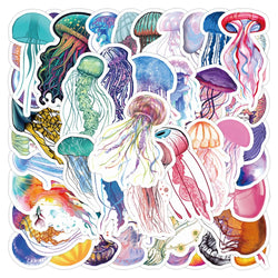Colorful Jellyfish Stickers for Phone Laptop Luggage Skateboard Kids Gift (ONLINE ORDER ONLY)
