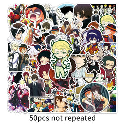 Bungo Stray Dogs Graffiti Stickers 50pcs for Helmets, Desktops, Walls, DIY Decoration Wholesale (Online Order Only)