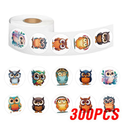 100-500pcs Cute owl Sticker Animals Sticker for Kids Classic Toy Decoration School Teacher Supplies Encouragement Sticker (ONLINE ORDER ONLY)
