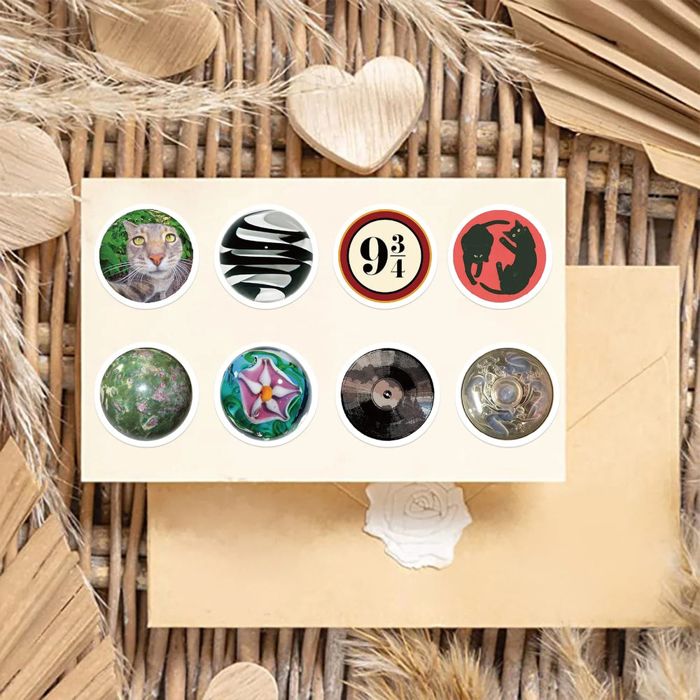 100pcs Ins Retro Vintage Stickers DIY For Guitar Fridge Skateboard Travel Suitcase Car Graffiti Sticker Aesthetic Cartoon Decals (ONLINE ORDER ONLY)