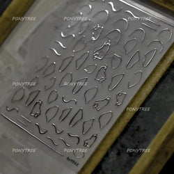 French Lines Gemstone Necklace Gilding Light Luxury Pearl Self Adhesive Nail Art Decorations Stickers Manicure Decals Wholesale (ONLINE ORDER ONLY)