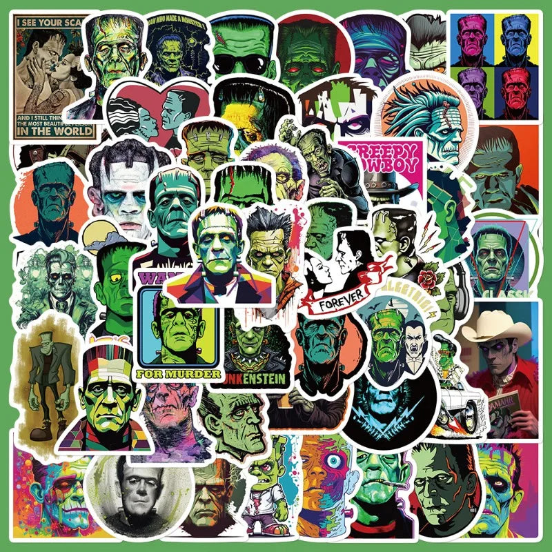 52pcs Frankenstein Baragon Graffiti Stickers for Helmet, Wall, DIY Decoration (ONLINE ORDER ONLY)