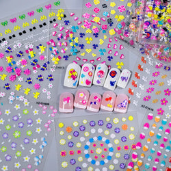 30pcs 3D Daisy Design Nail Art Sticker Set Acrylic Sanding Colorful Floral Decals Self-Adhesive Nail Art Supplies DIY Manicure * (ONLINE ORDER ONLY)