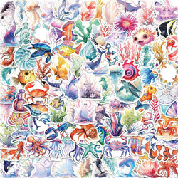 Cute Sea Animal Stickers Pack - Ocean Decals for Laptop, Phone, Fridge, Diary (Online Order Only)
