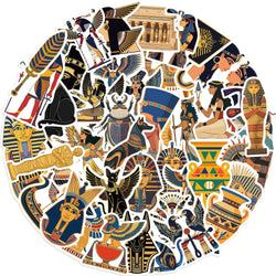 Cartoon Egyptian Graffiti Stickers for Suitcase, Skateboard, Laptop, Luggage, Phone - 10/30/50Pcs (ONLINE ORDER ONLY)